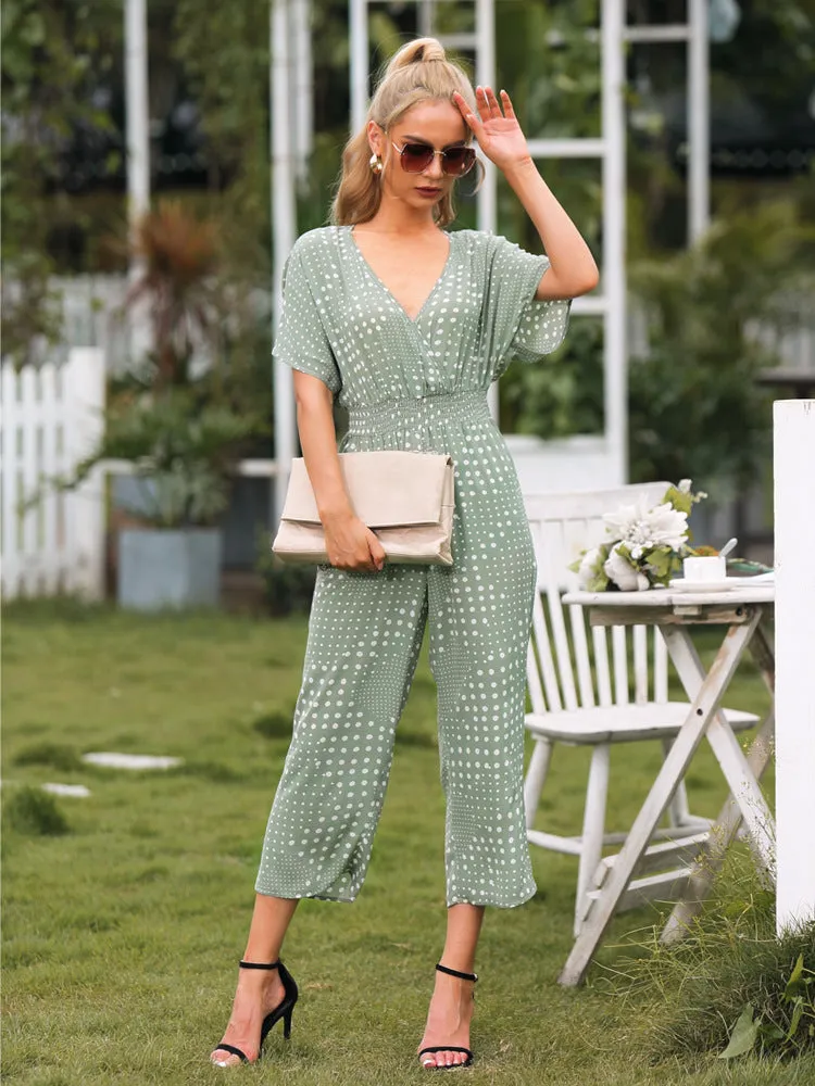 Dotted Jumpsuit with Pockets