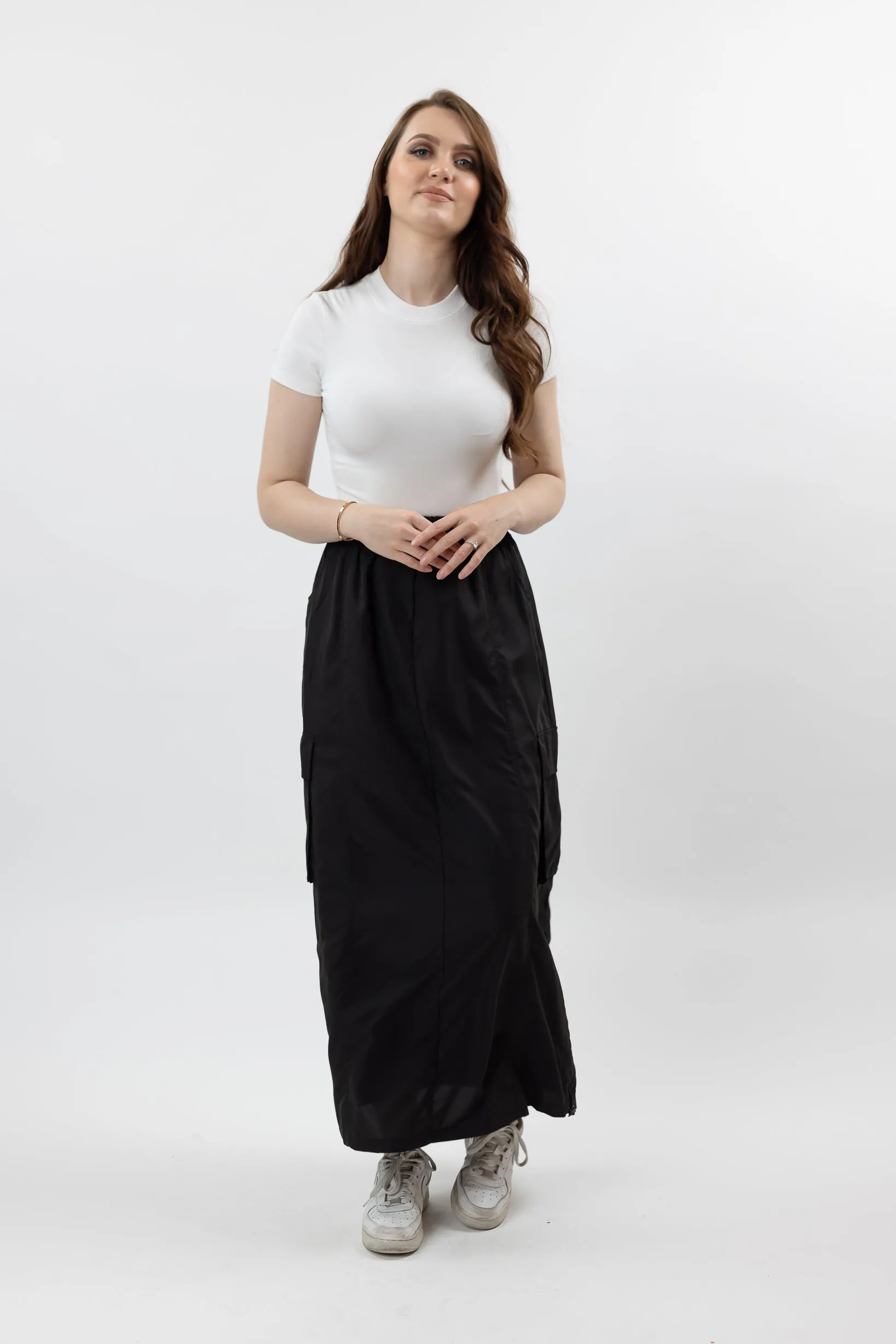 Drawstring Cargo Skirt