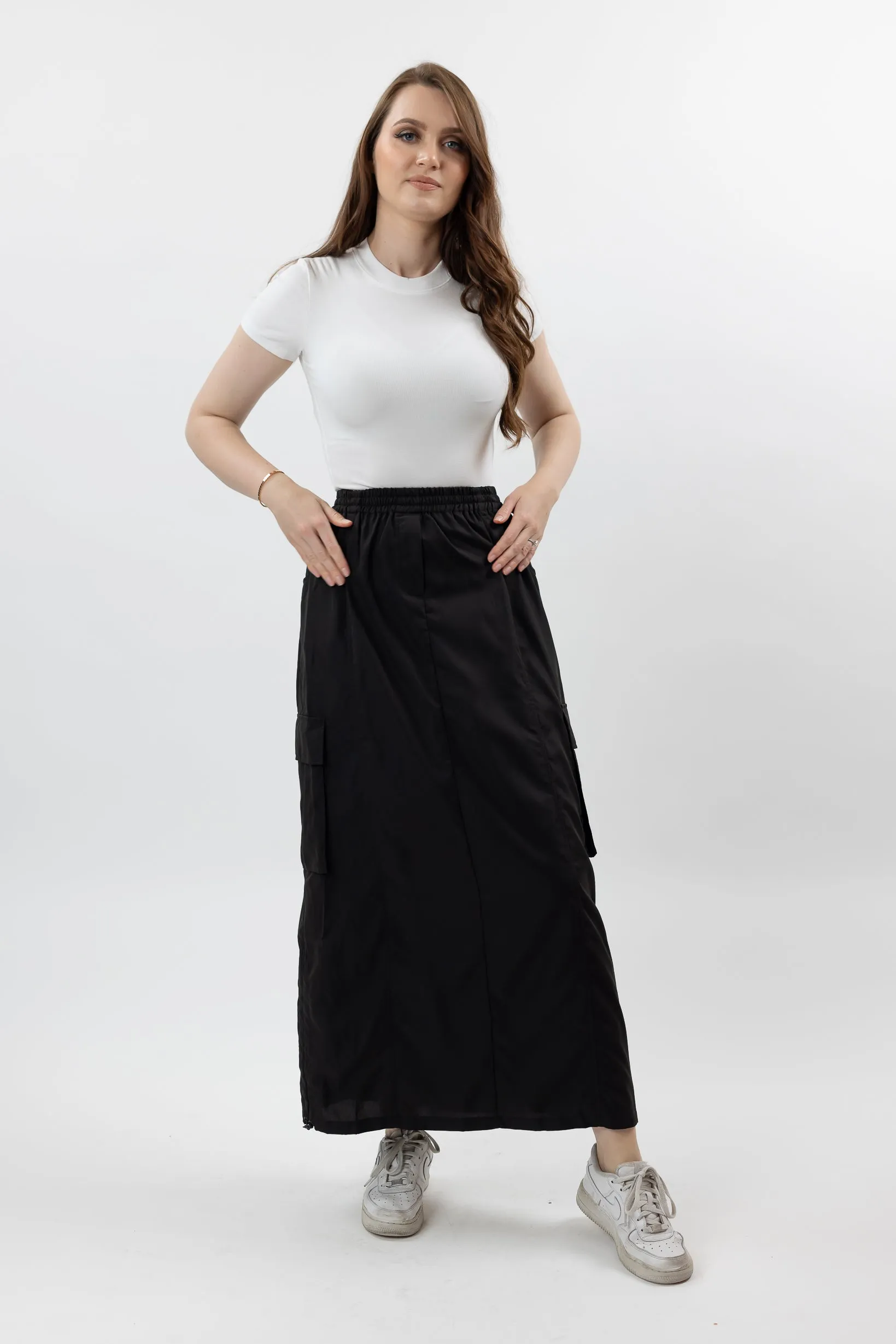 Drawstring Cargo Skirt