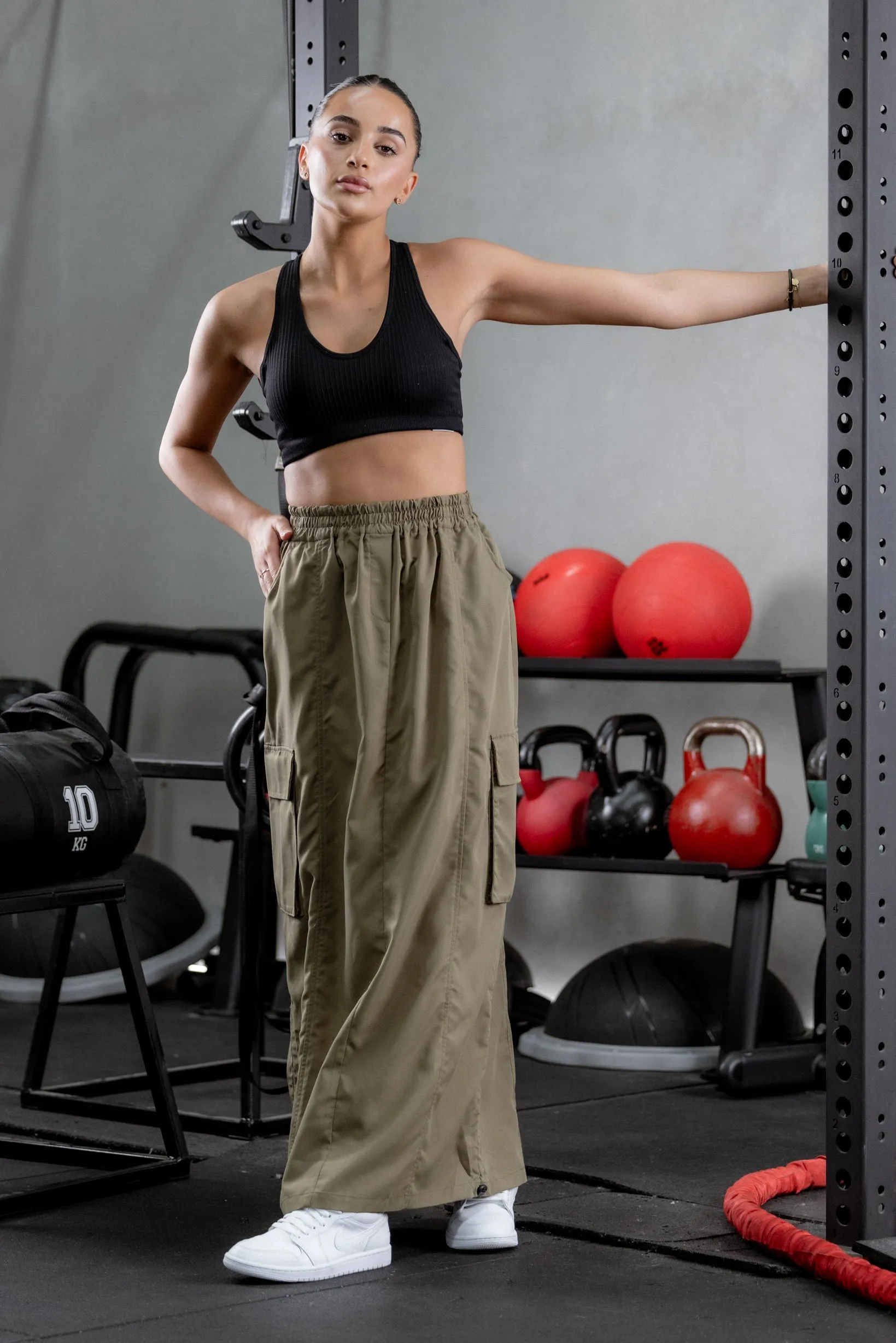 Drawstring Cargo Skirt