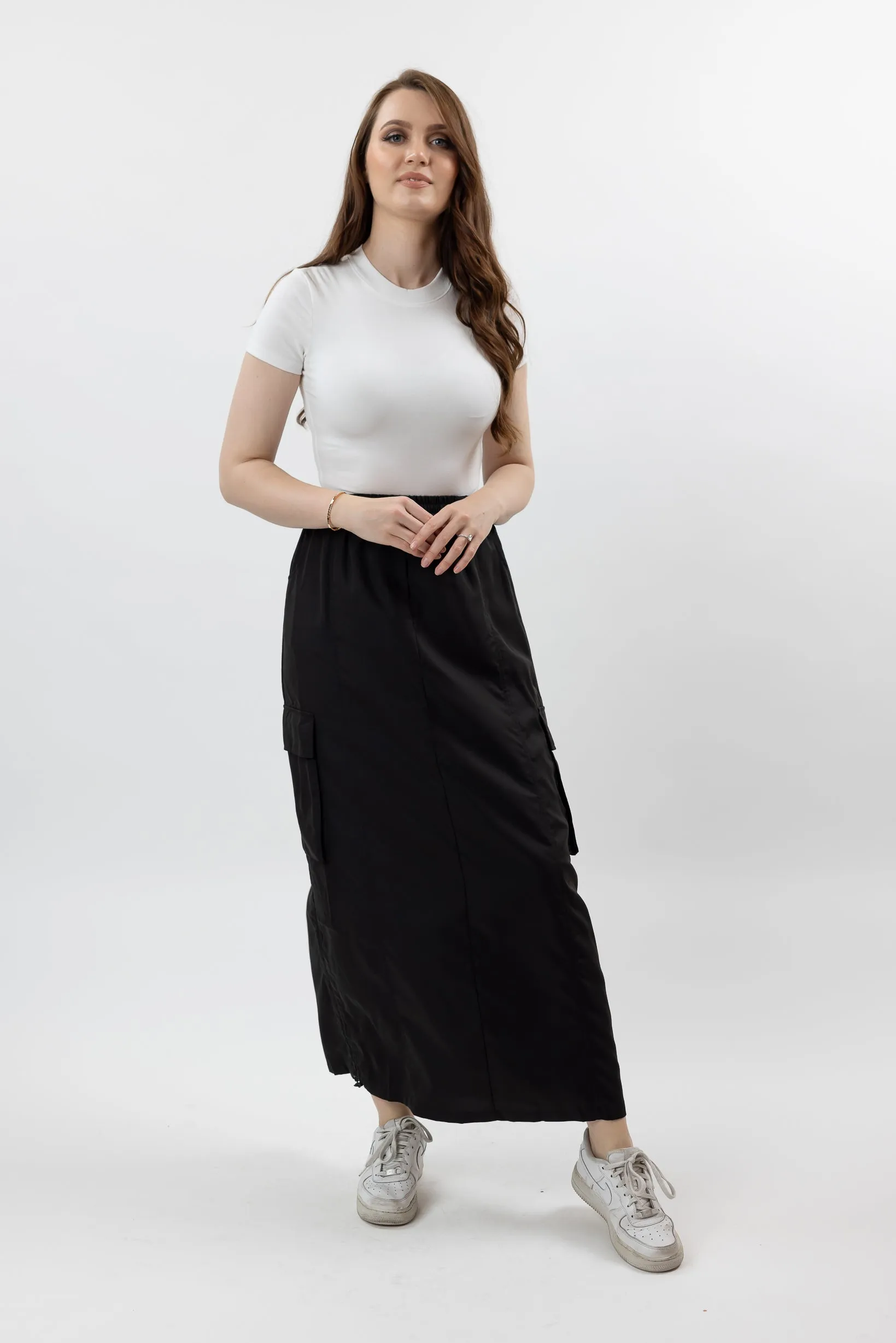 Drawstring Cargo Skirt