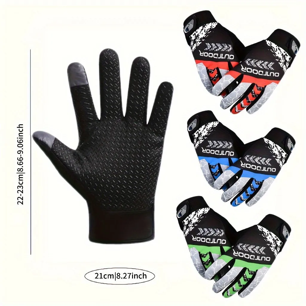 Durable Full Finger Cycling Gloves for Outdoor Mountain Biking