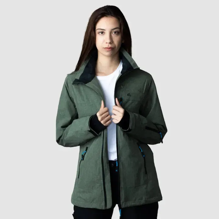 Eco-Conscious Women's Olive Adventure Jacket