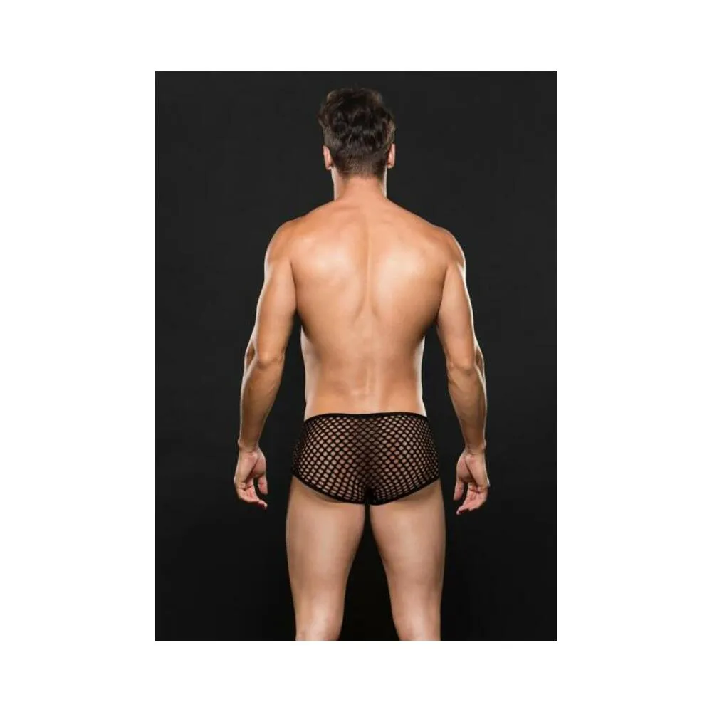 Envy Modern Fishnet Trunk Black S/m