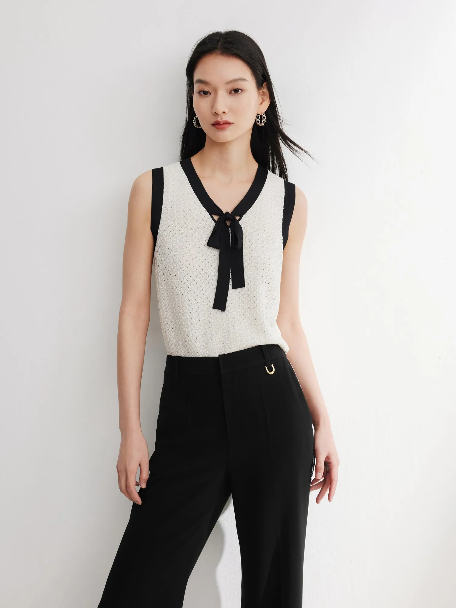 EP YAYING Silk Knitted Vest