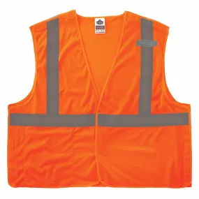 Ergodyne 24559 8215BA-S 5XL Orange Class 2 Economy Breakaway Mesh Vest - Single Size