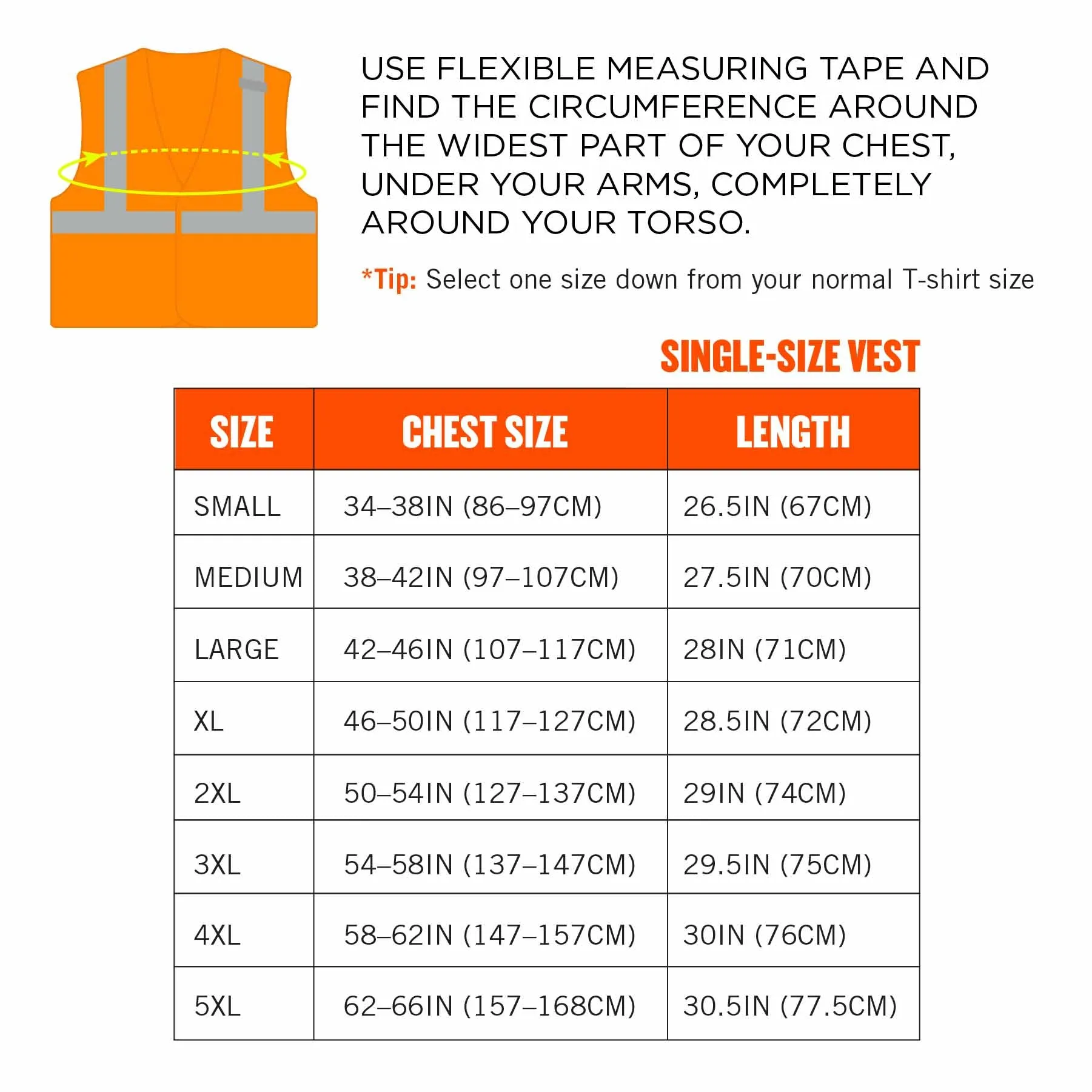 Ergodyne 24559 8215BA-S 5XL Orange Class 2 Economy Breakaway Mesh Vest - Single Size