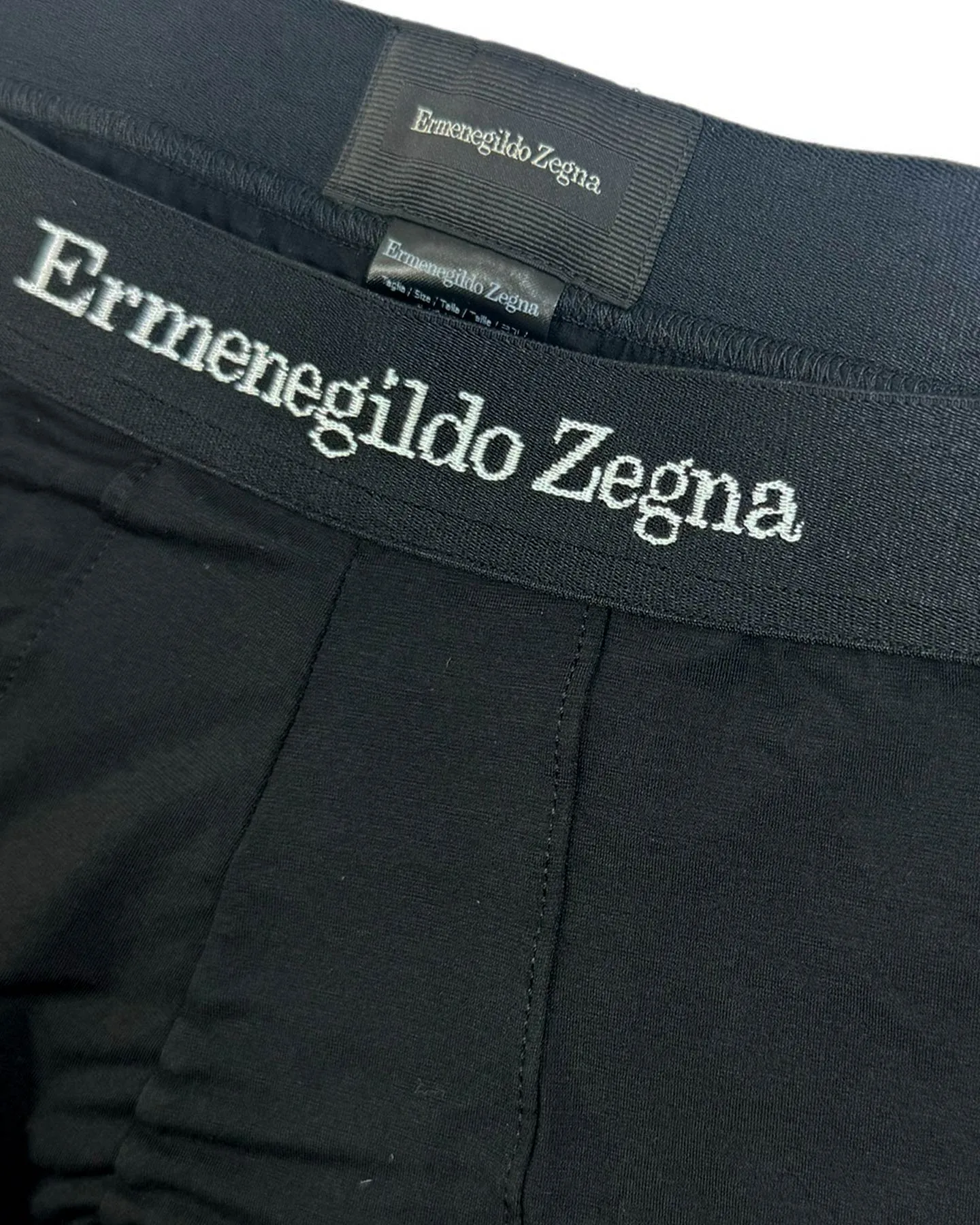 Ermenegildo Zegna Boxer Briefs Black Men Underwear - Stretch Cotton S