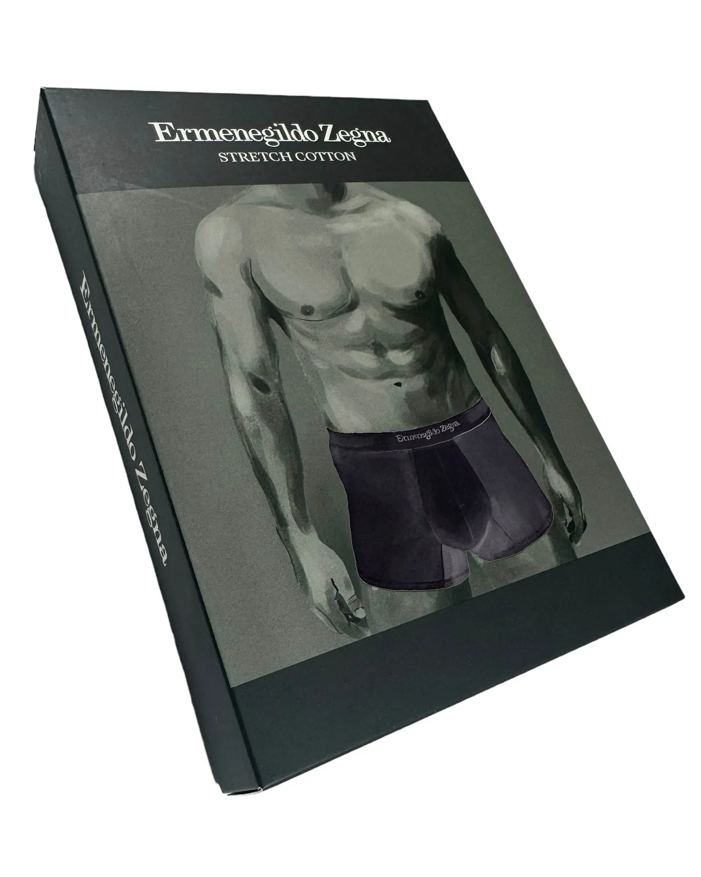 Ermenegildo Zegna Boxer Briefs Black Men Underwear - Stretch Cotton S