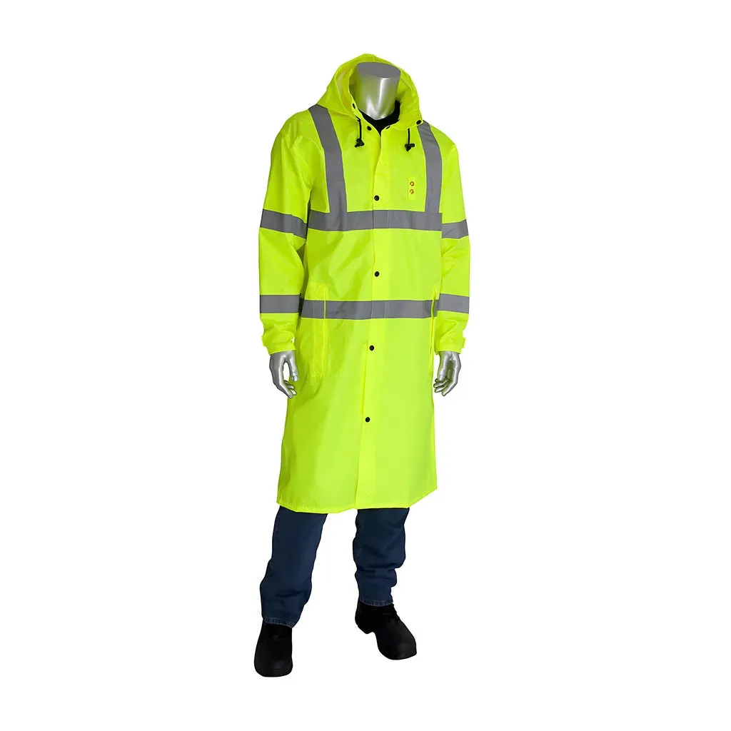 Falcon 353-1048-LY/3X ANSI Type R Class 3 Value All Purpose 48" Raincoat