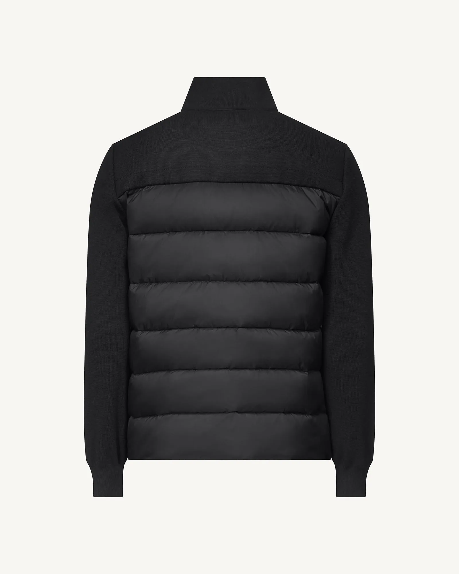 Fargo bi-material knit down jacket Black