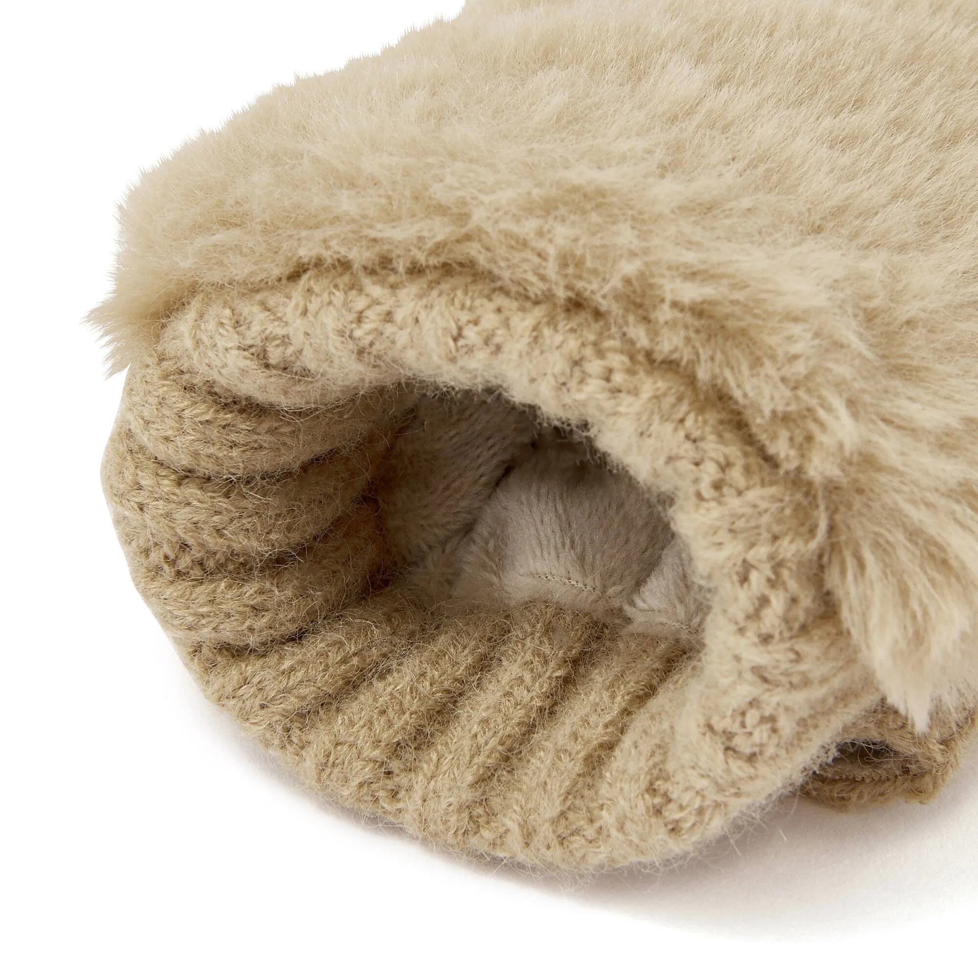 Fingerless Gloves  Beige