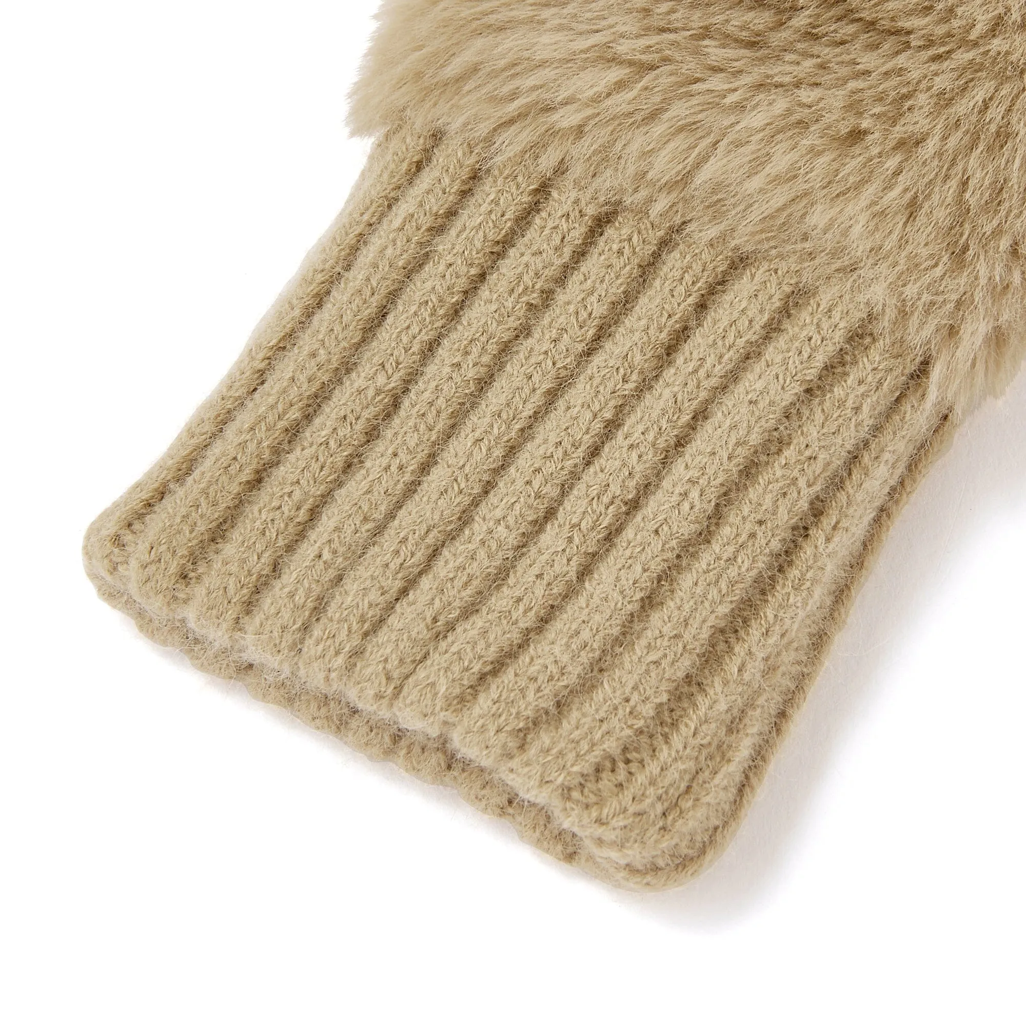 Fingerless Gloves  Beige