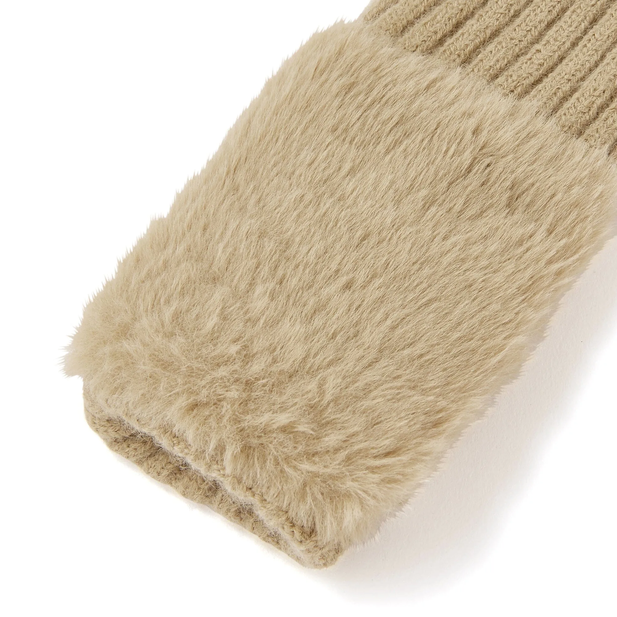 Fingerless Gloves  Beige