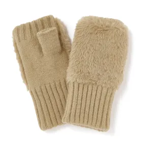 Fingerless Gloves  Beige