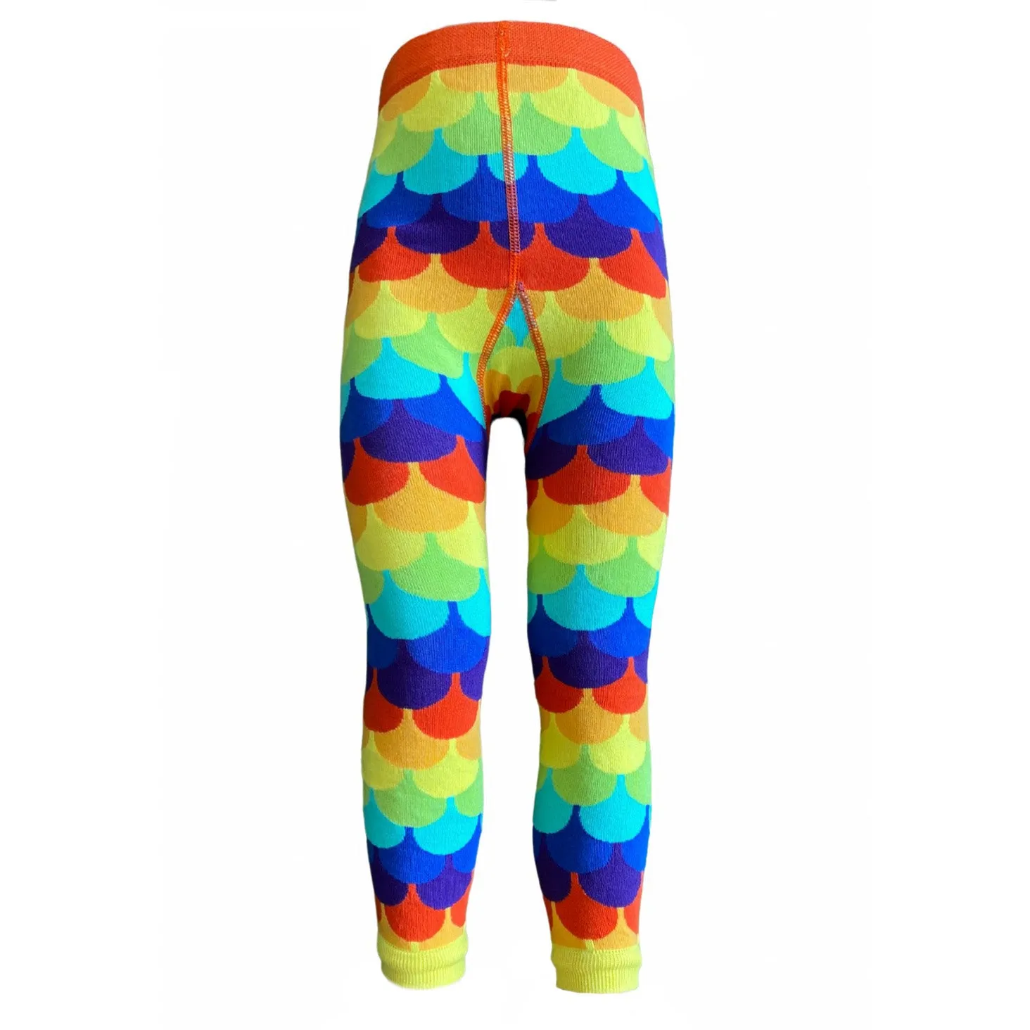 Footless tights- rainbow scales