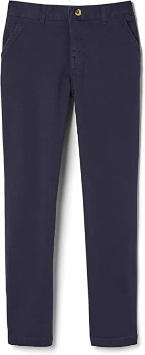 French Toast Men's Navy Straight Leg Stretch Chino Pant SK9518Y <br> Sizes 30 to 38