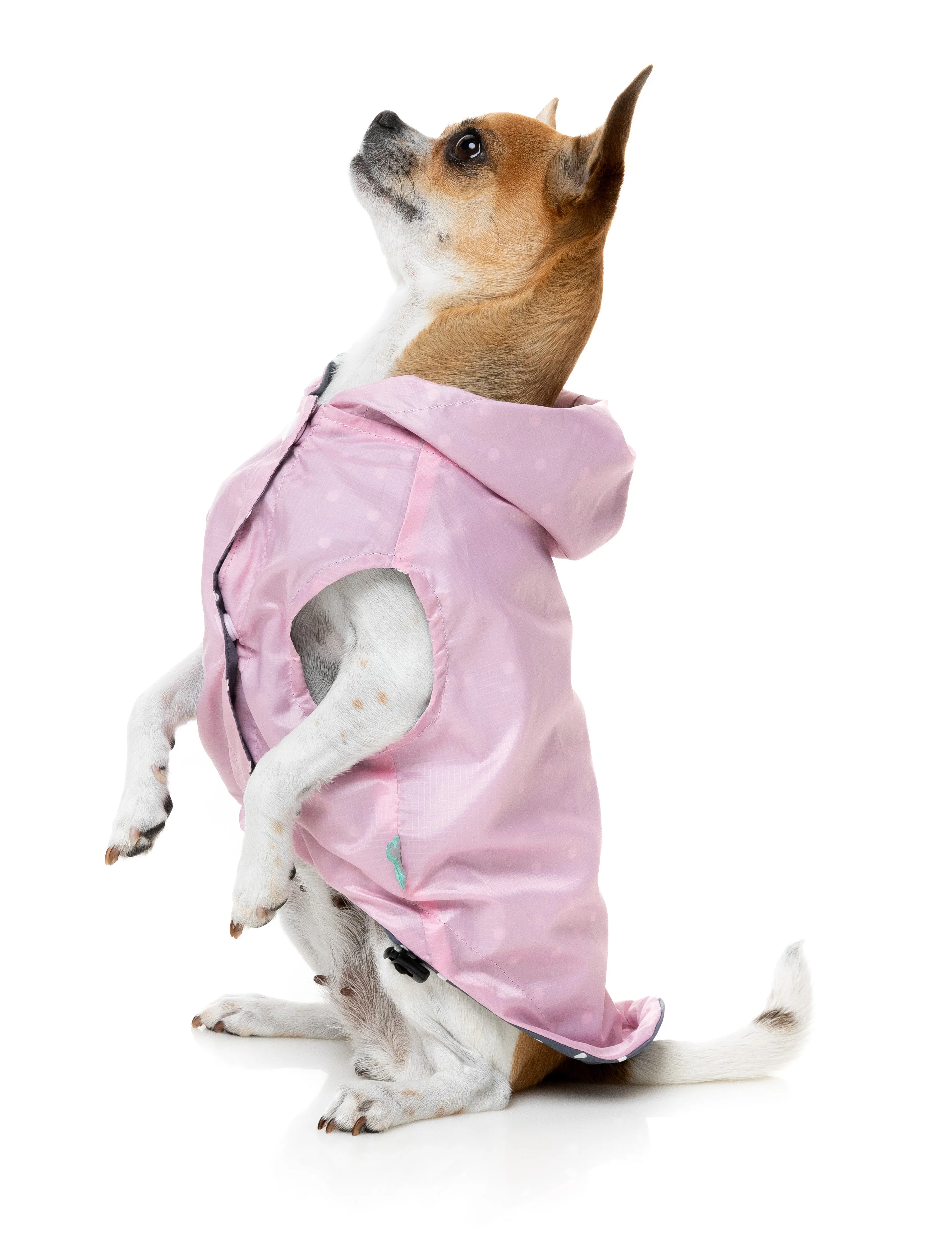 FuzzYard Flipside Dog Raincoat Pink