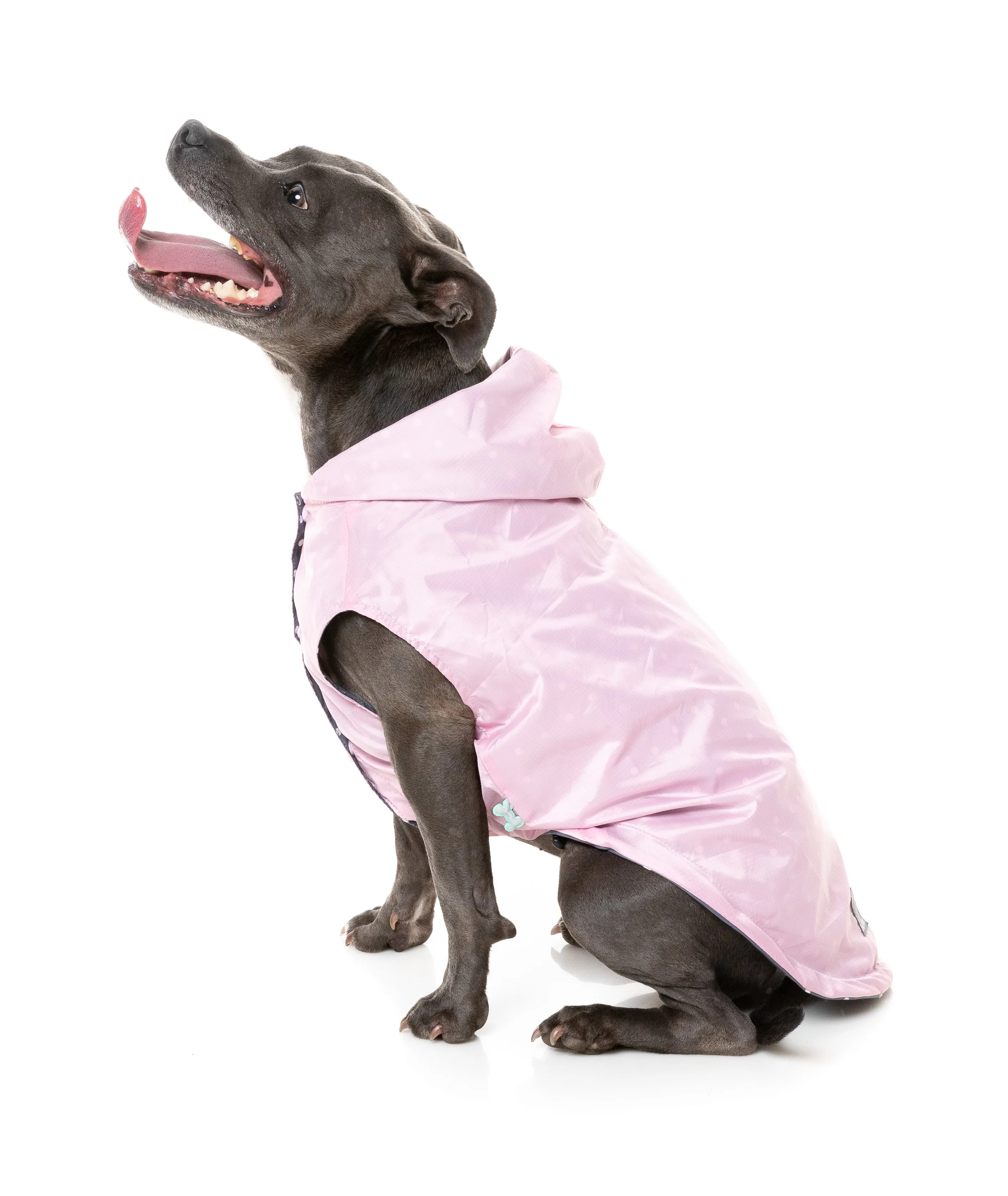 FuzzYard Flipside Dog Raincoat Pink