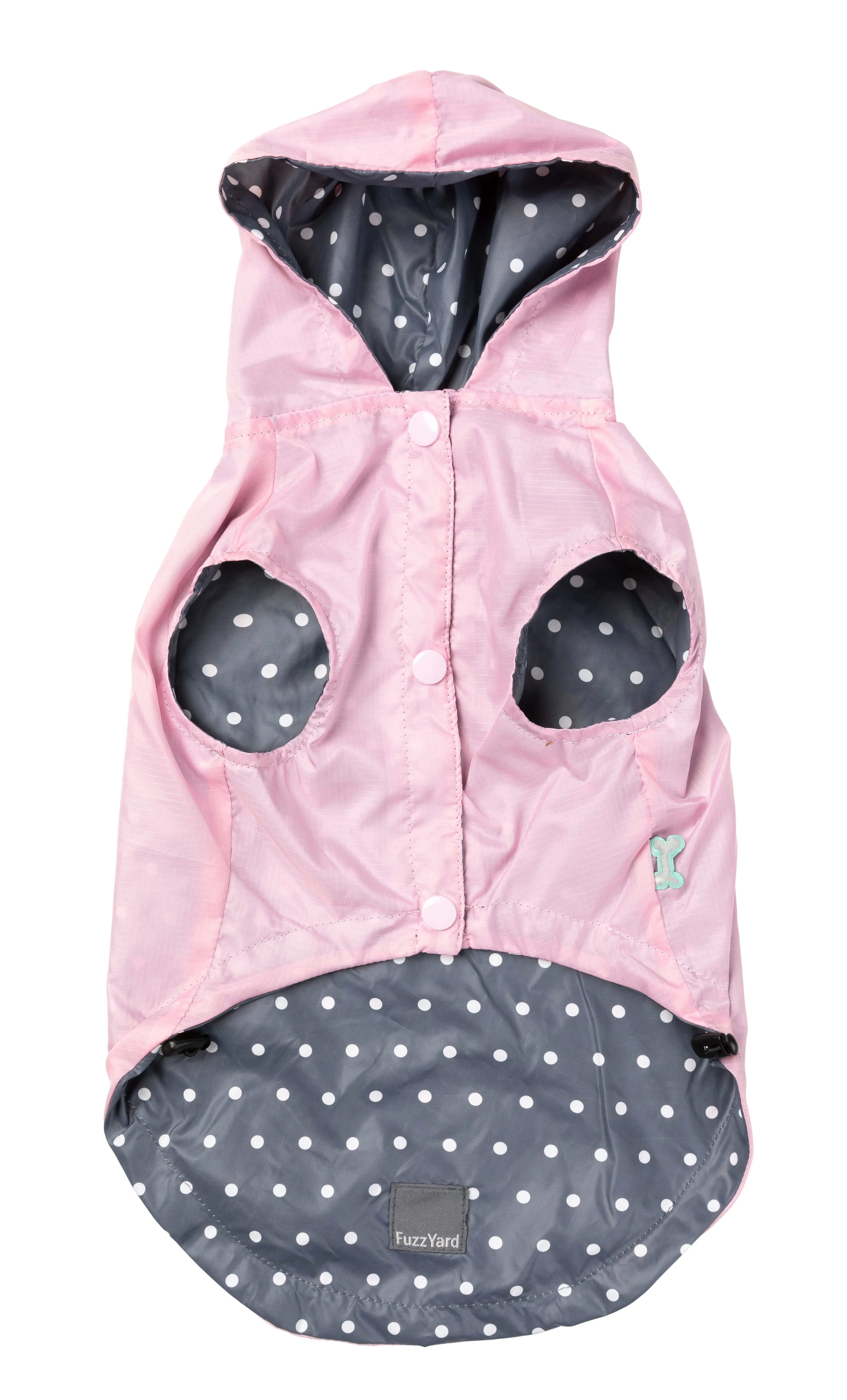 FuzzYard Flipside Dog Raincoat Pink