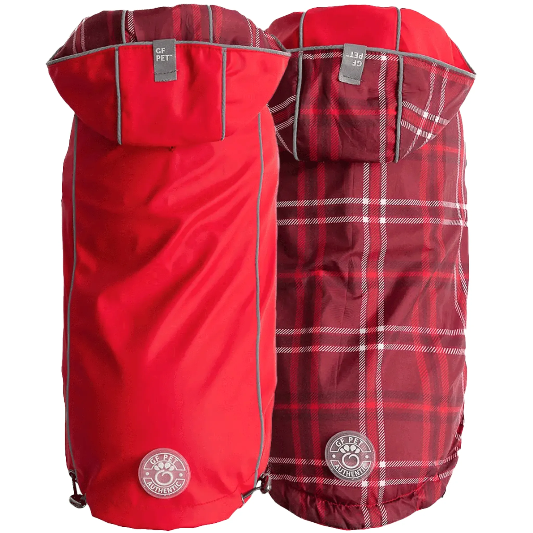 GF Pet Reversible Red Dog Rain Jacket