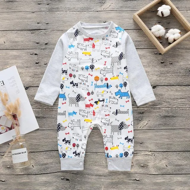 Girl Romper Printed Jumpsuit Child Playsuit