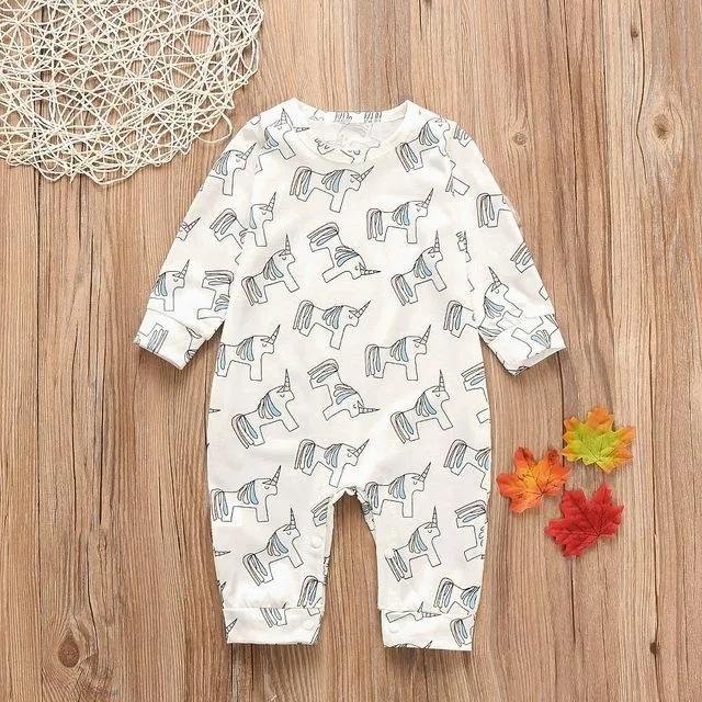 Girl Romper Printed Jumpsuit Child Playsuit