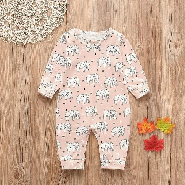 Girl Romper Printed Jumpsuit Child Playsuit