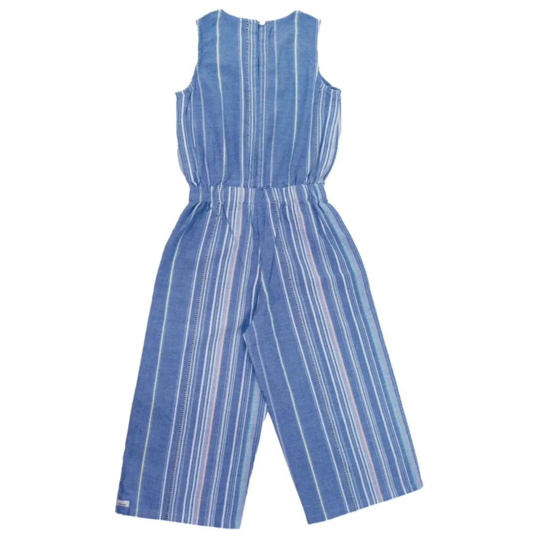 Girls Blue Splasher Jumpsuit