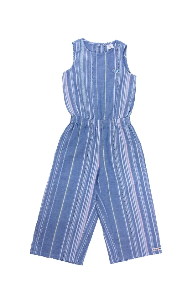 Girls Blue Splasher Jumpsuit