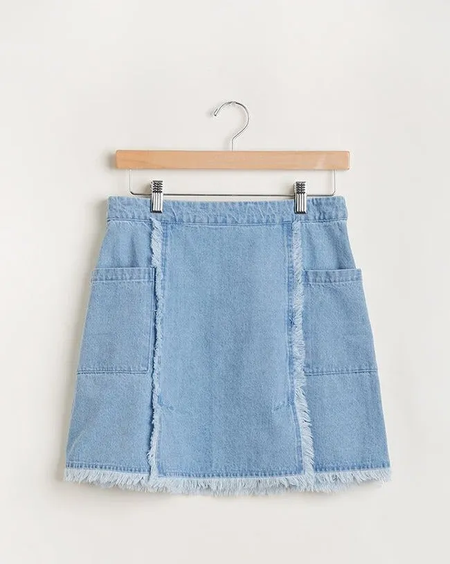 Goosebumps Everytime  Denim Skirt