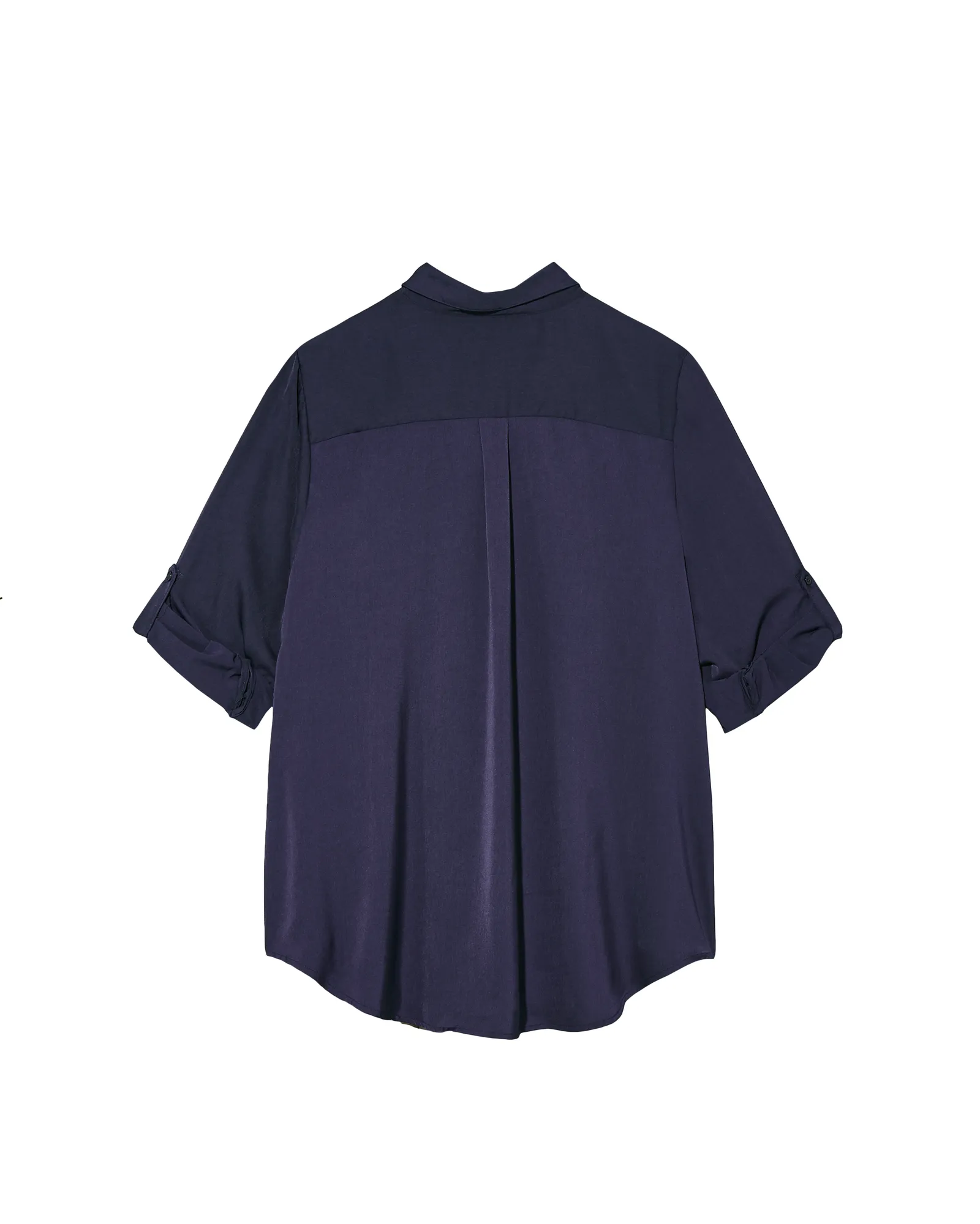 Gracia 3/4 Sleeve Button Down | Navy