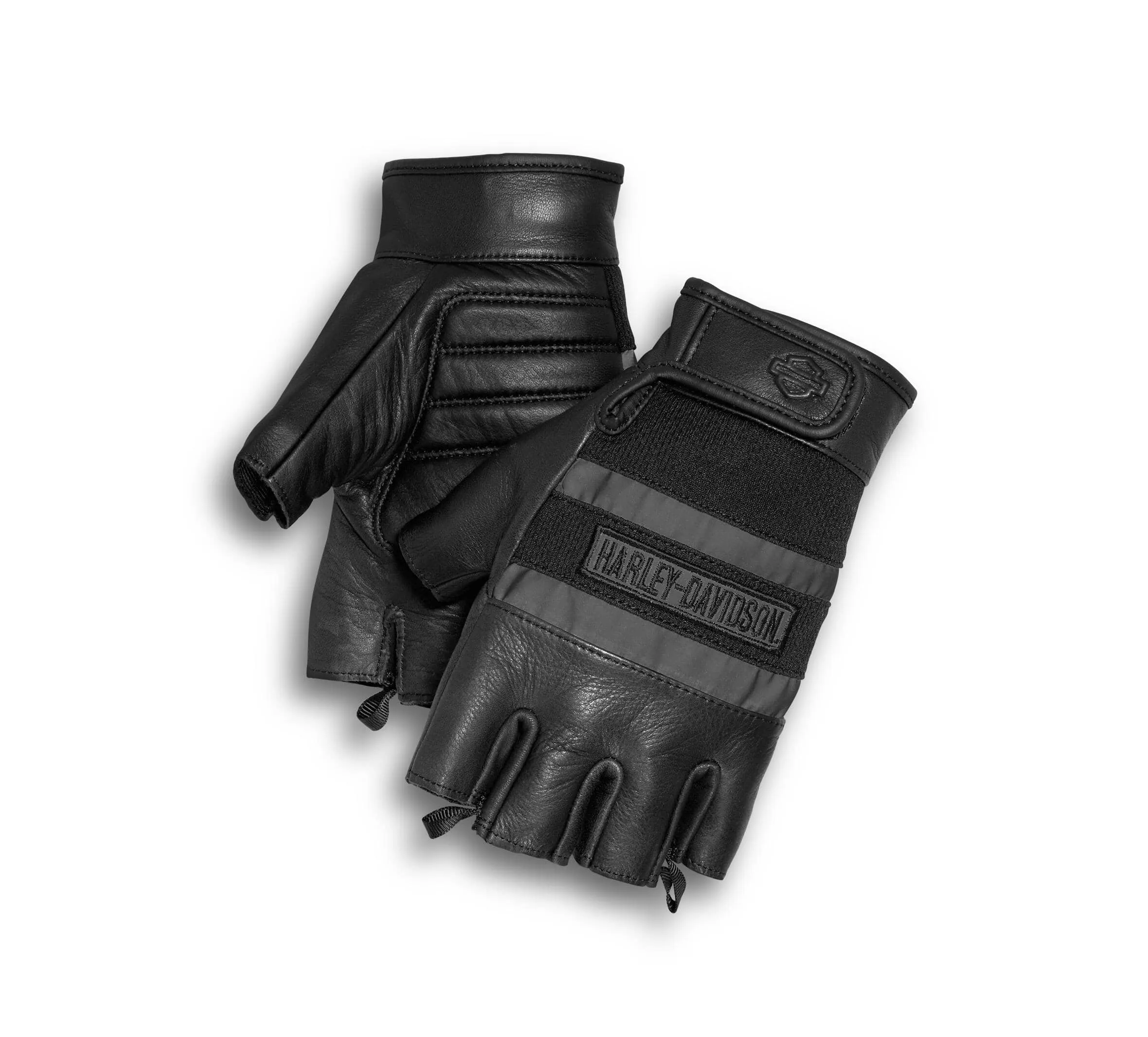 Harley-Davidson Men's Centerline Fingerless Motorcycle Gloves, Black - 98250-13VM