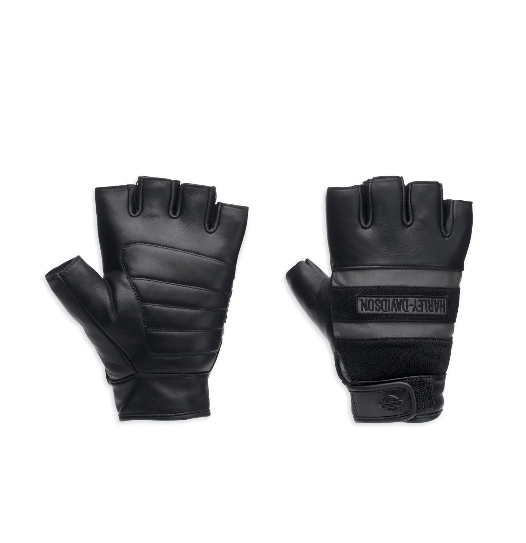 Harley-Davidson Men's Centerline Fingerless Motorcycle Gloves, Black - 98250-13VM