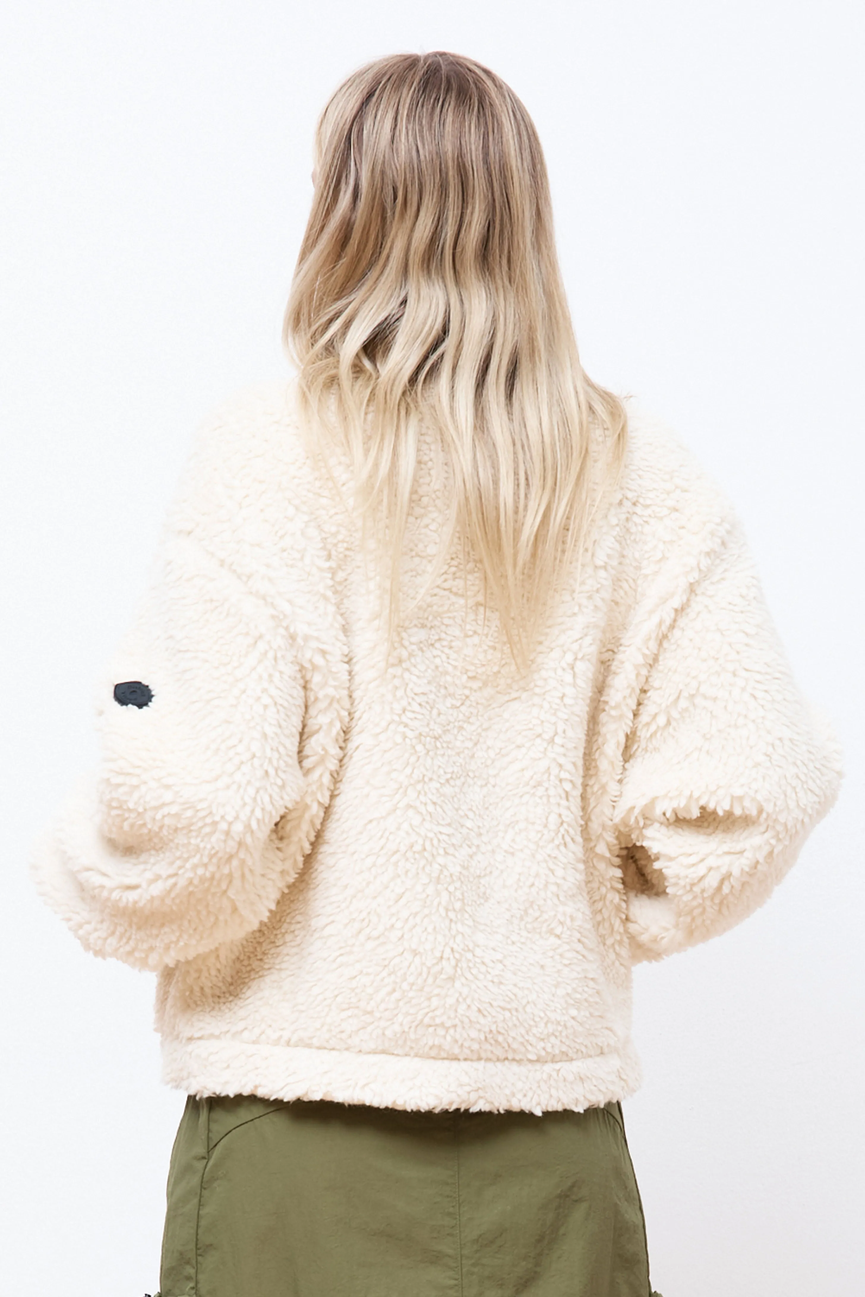 Heavyweight Cropped Pile Fleece Natural