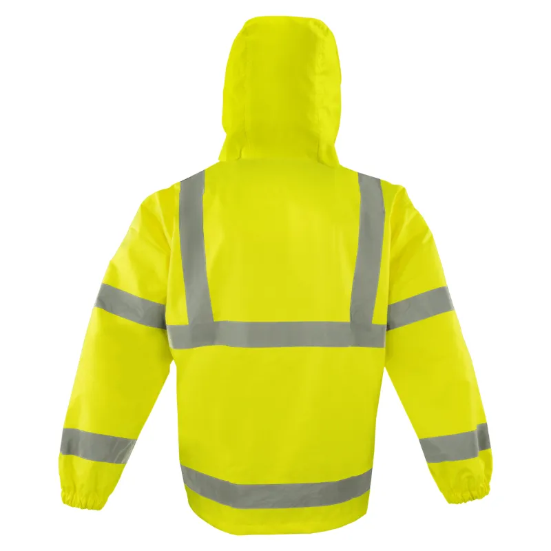 Hi Vis Jacket with Attached Hood