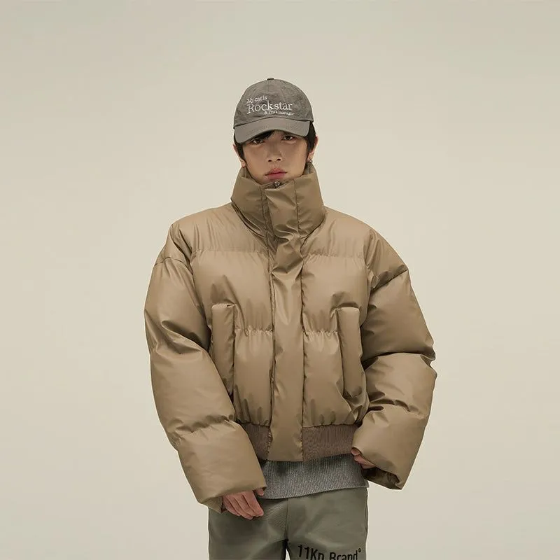 Hidden Zip Puffer Jacket