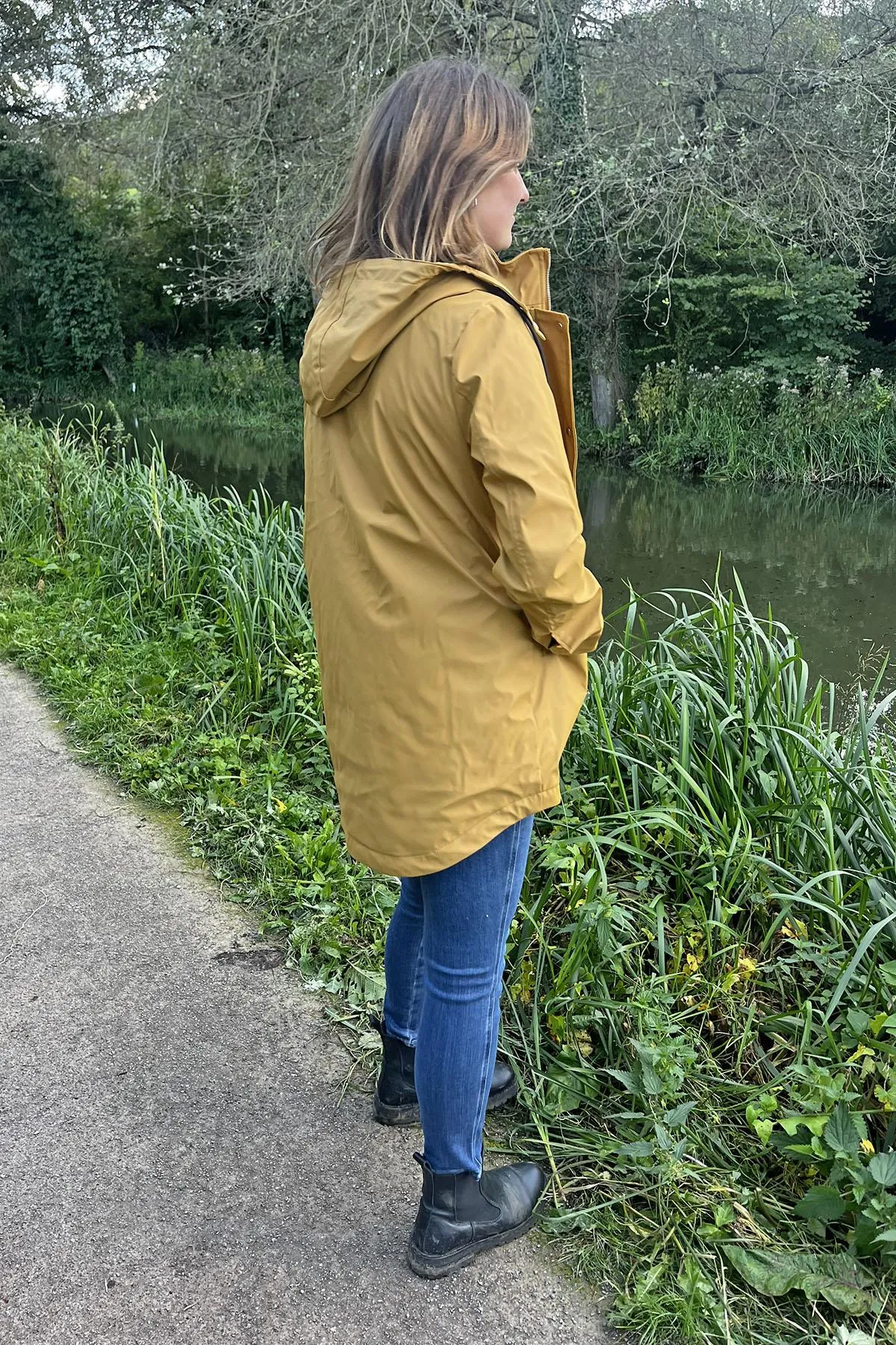 Hooded Quilt Lined Rain Jacket