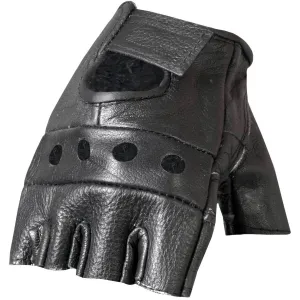 Hot Leathers GVM1004 Unlined Fingerless Leather Gloves with Padded