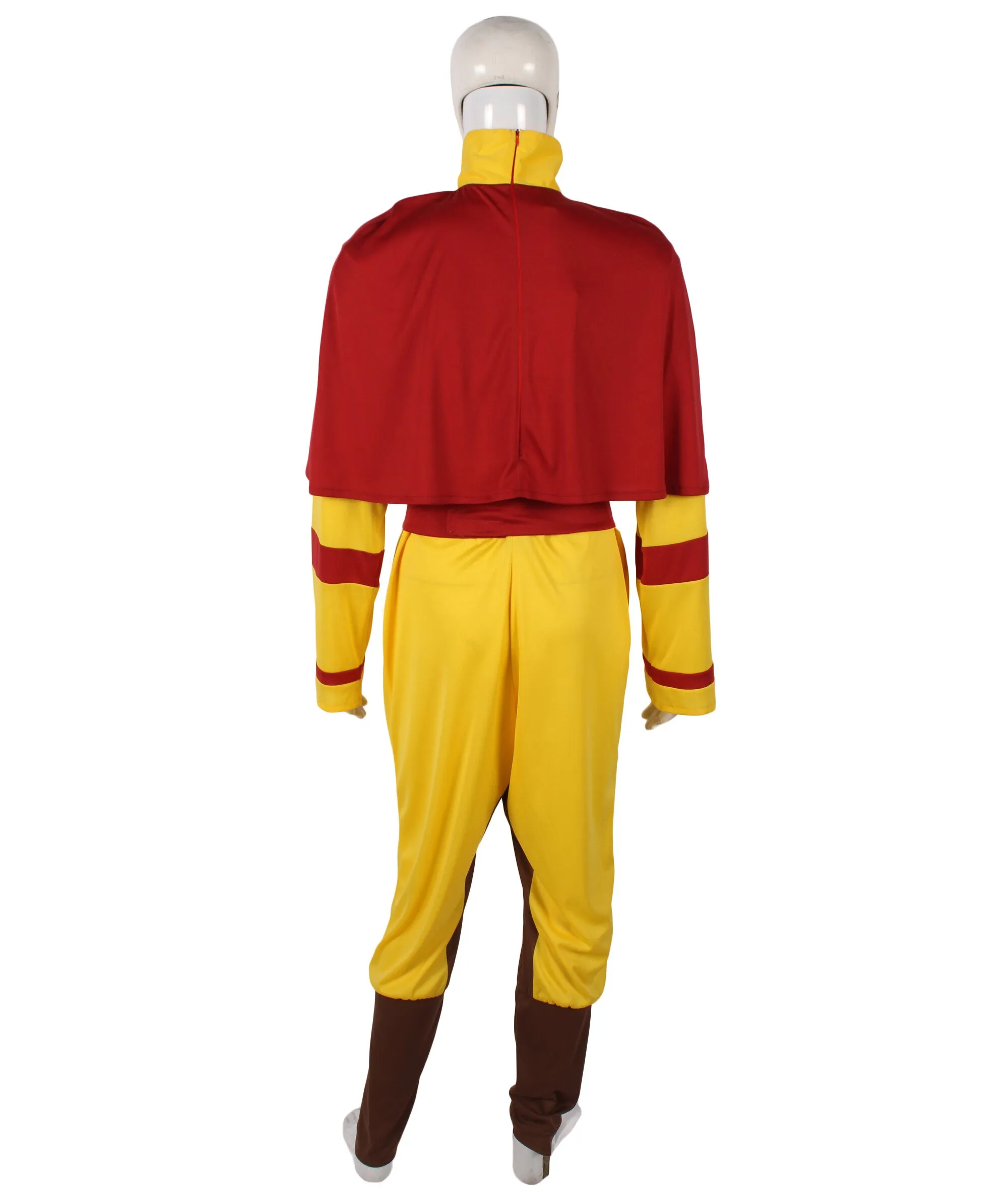 HPO Adult Men's Orange & Yellow Air Changer Anime Costume I Perfect for Halloween I Flame-retardant Synthetic Fabric