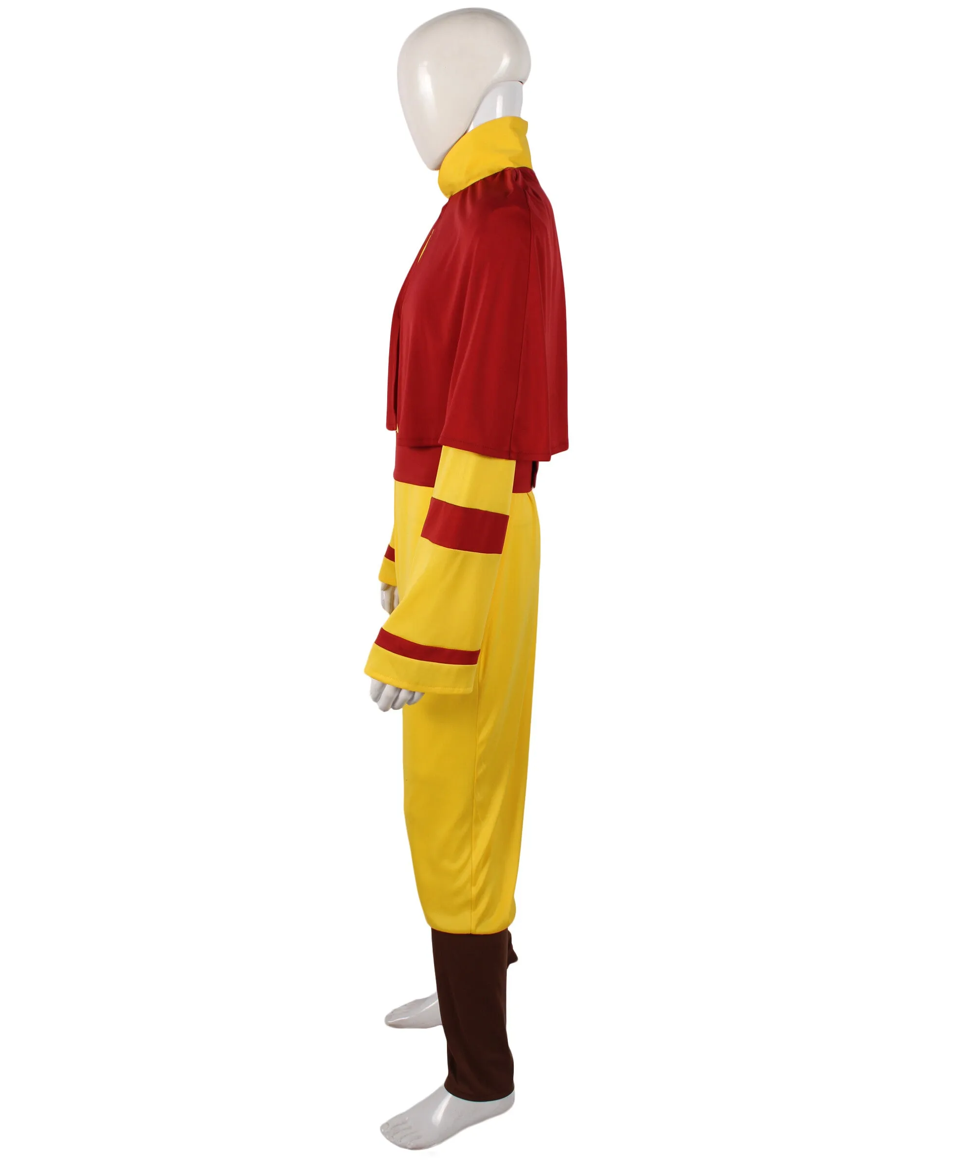 HPO Adult Men's Orange & Yellow Air Changer Anime Costume I Perfect for Halloween I Flame-retardant Synthetic Fabric