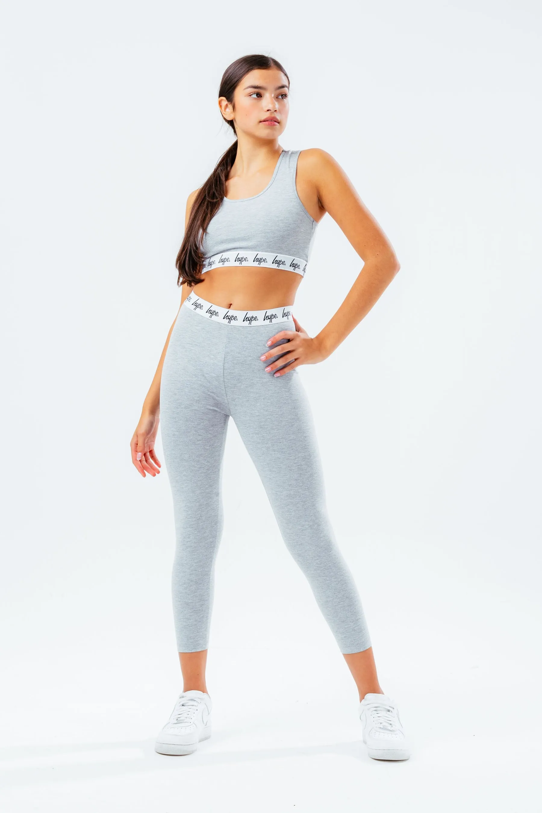 Hype Girls Grey Marl Core Bralet