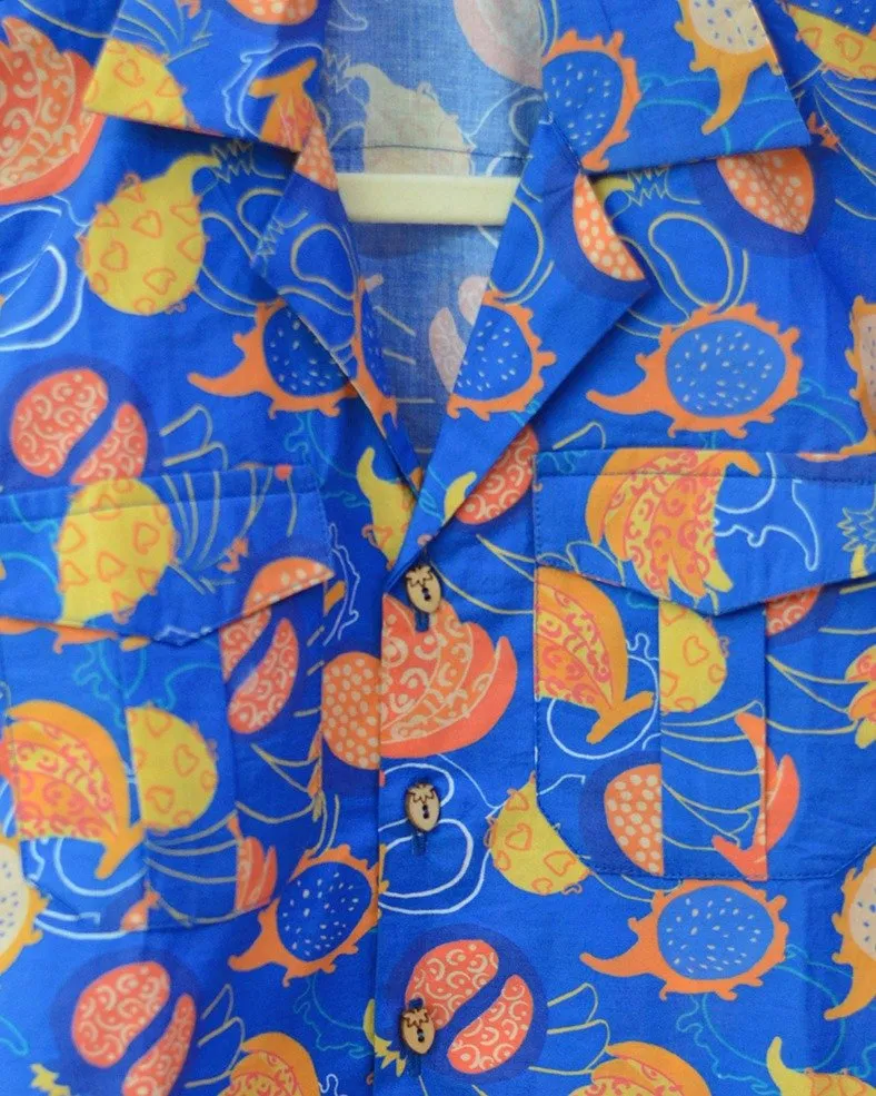 I-Peel- Good Printed Cotton Hawaiian Shirt