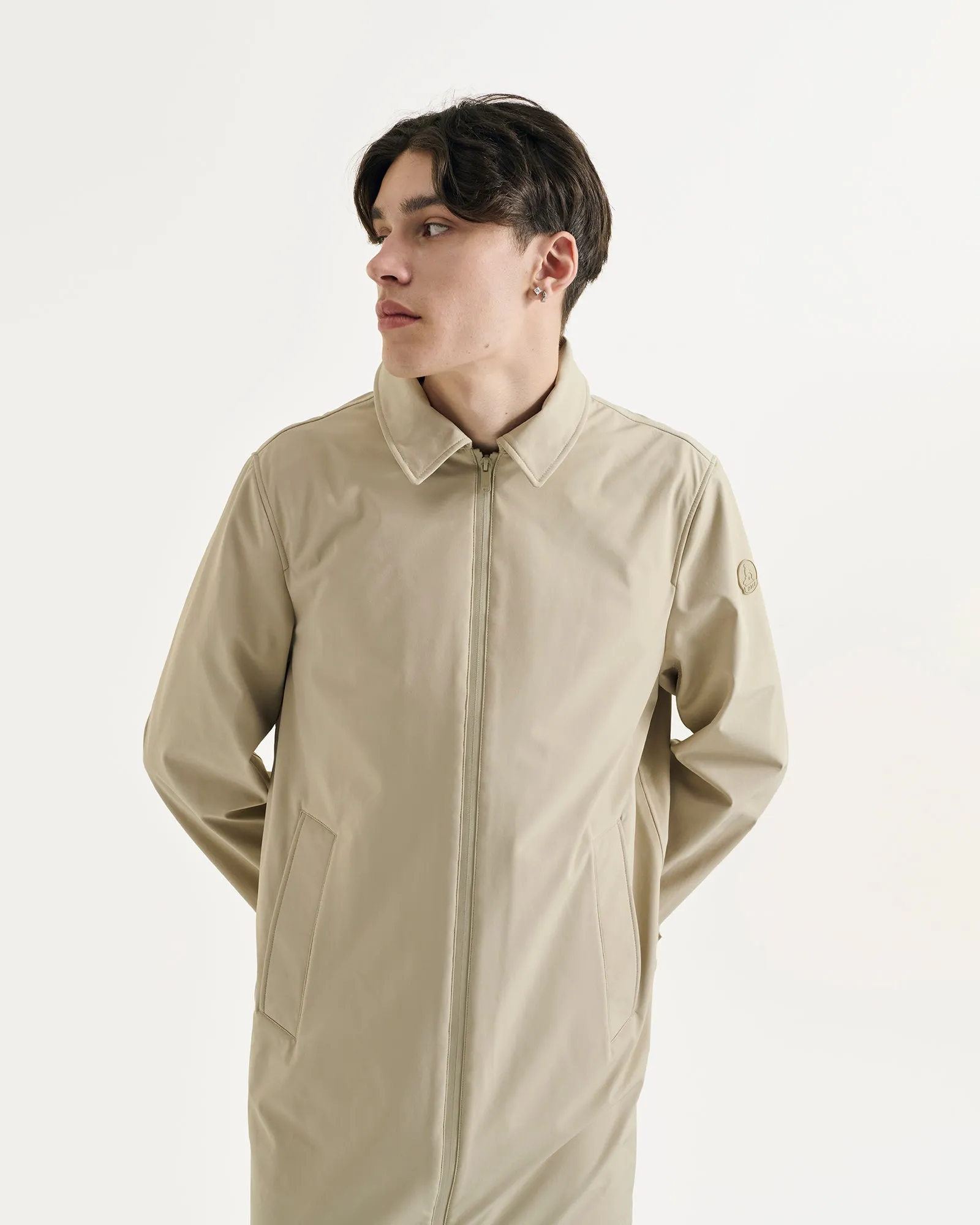 Imperméable à capuche amovible Beige Athenes 2.0