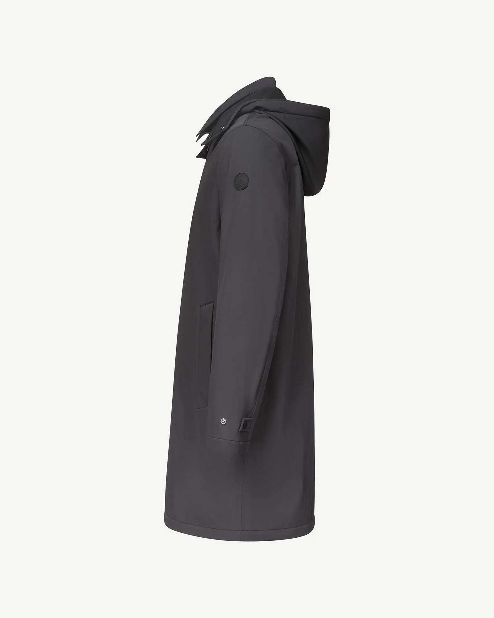 Imperméable à capuche amovible Noir Athenes 2.0