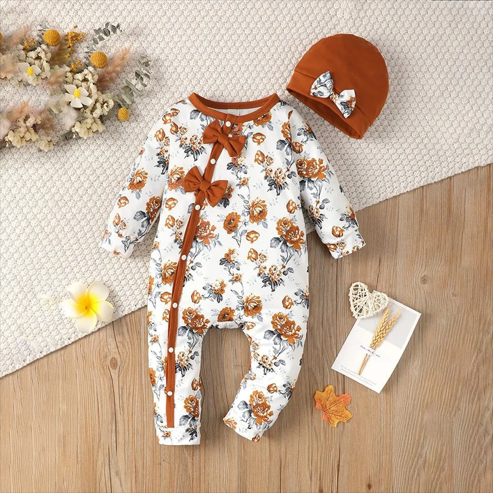 Infant Toddler One-piece Floral Baby Girl Jumpsuit