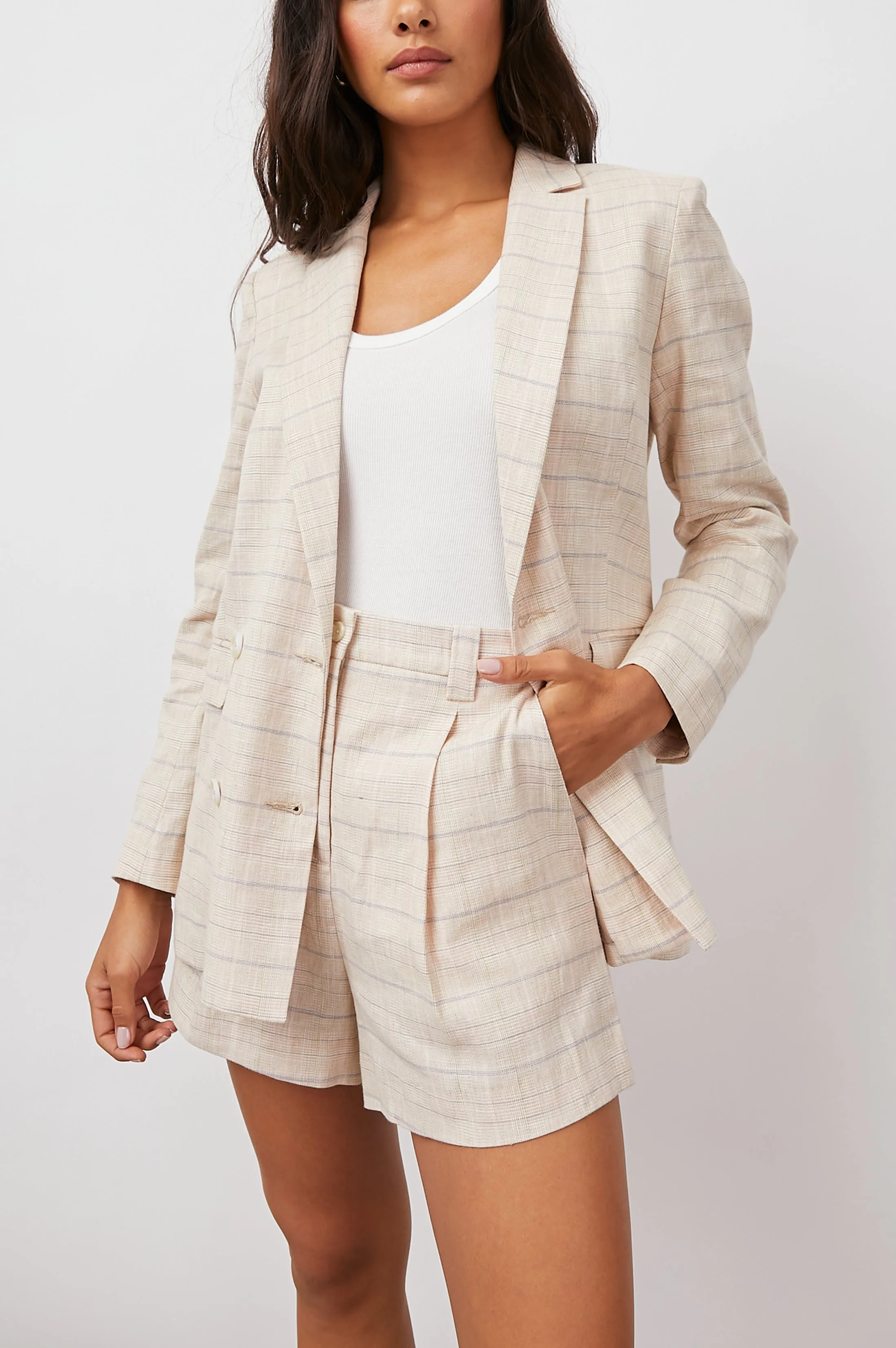 JAC BLAZER - SAND CHECK