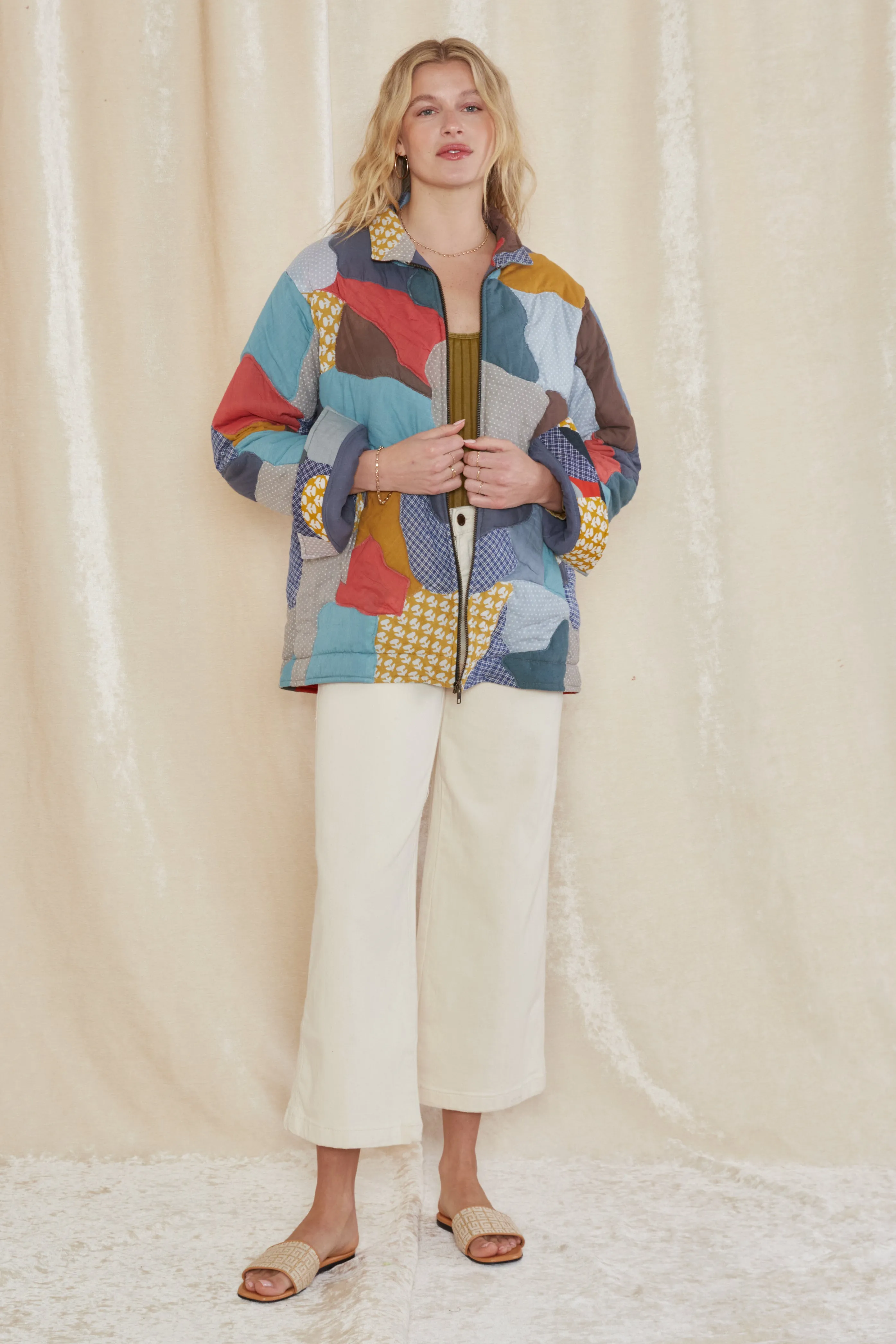 Jasmeet Quilted Patchwork Jacket