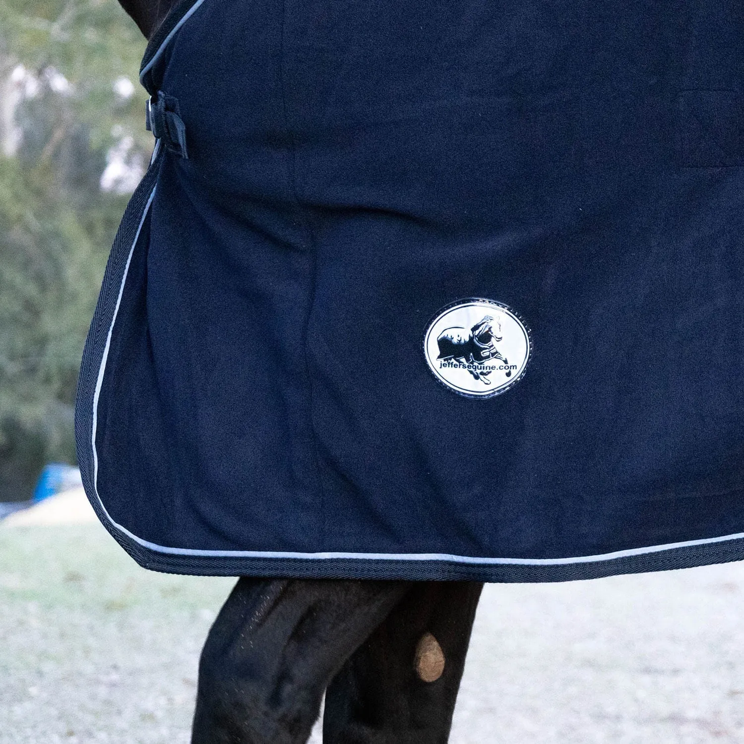 Jeffers Elite Fleece Horse Cooler Blanket, Navy