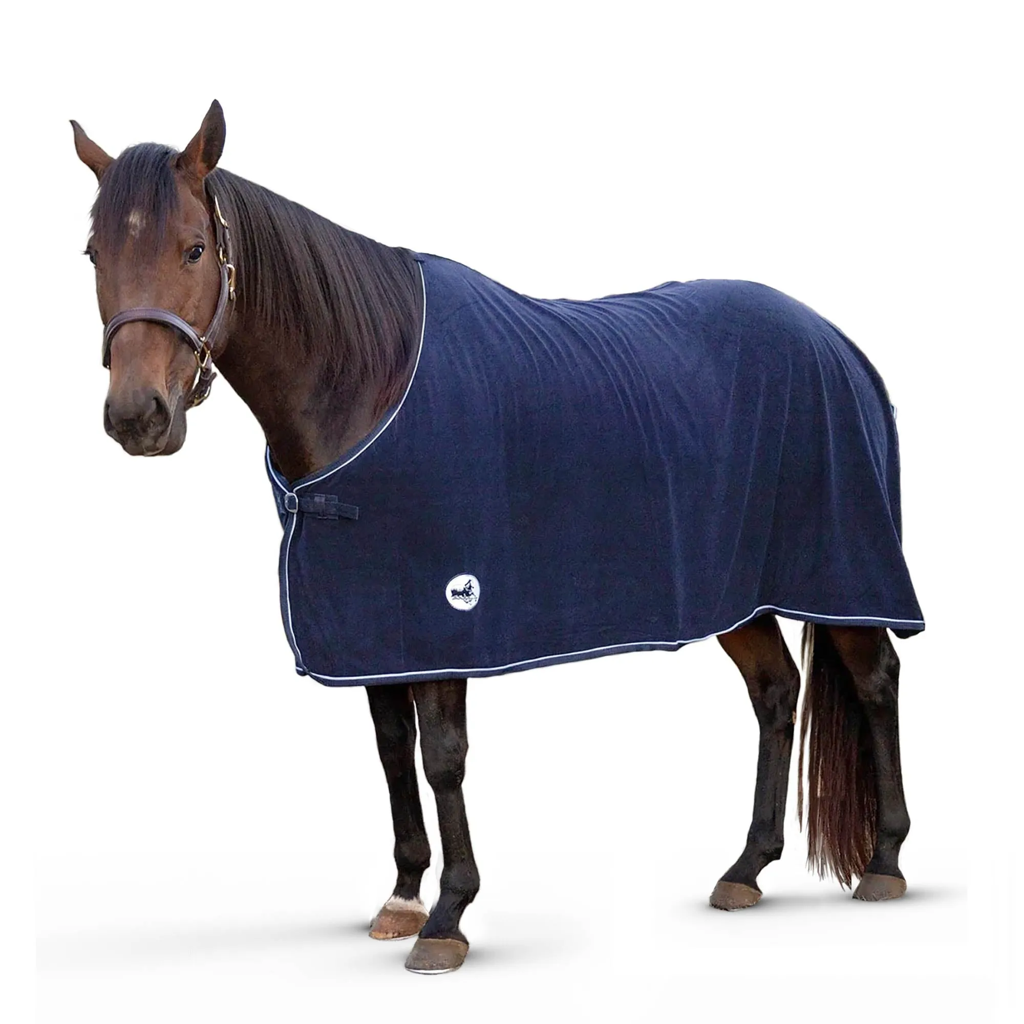 Jeffers Elite Fleece Horse Cooler Blanket, Navy